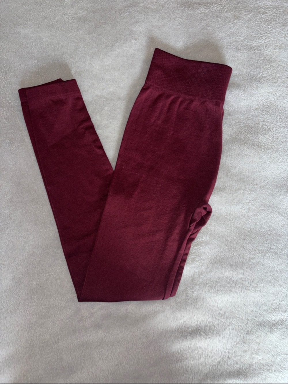 Kids Seamless Burgundy High-Waist Leggings